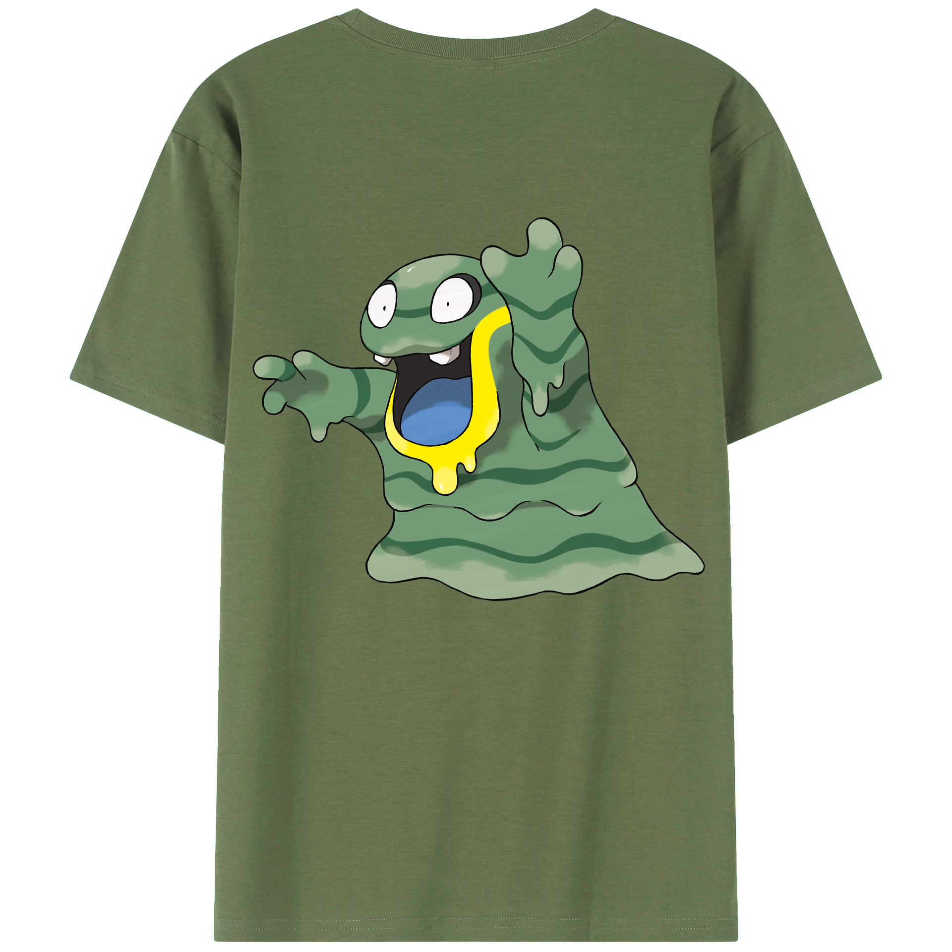 （画像用） ポケットモンスター Pokémon 綿100％ メンズ半袖Tシャツ（バックプリント） 通気性